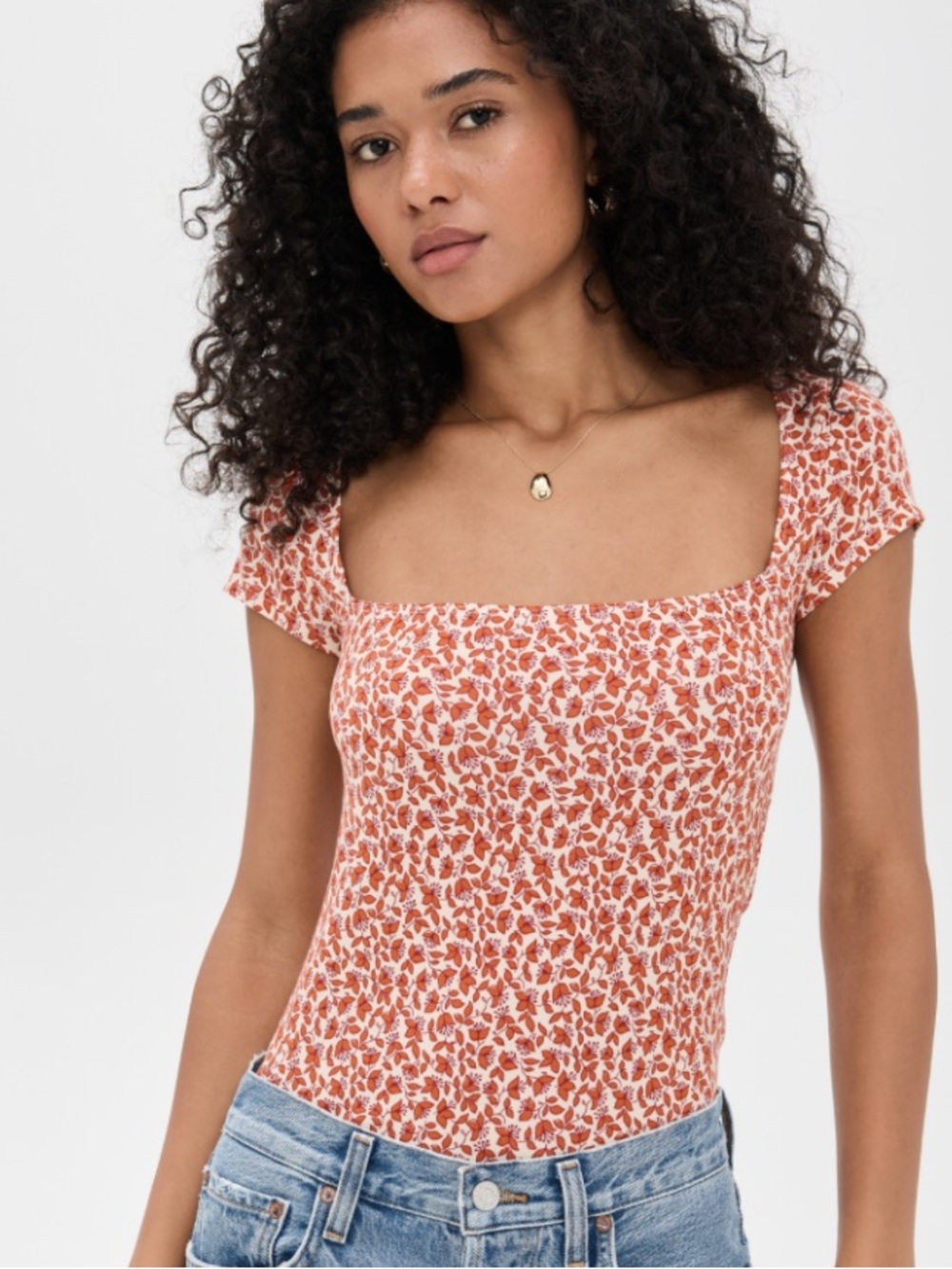 Reformation Bardot Mulberry Square-Neck Knit Top NWT